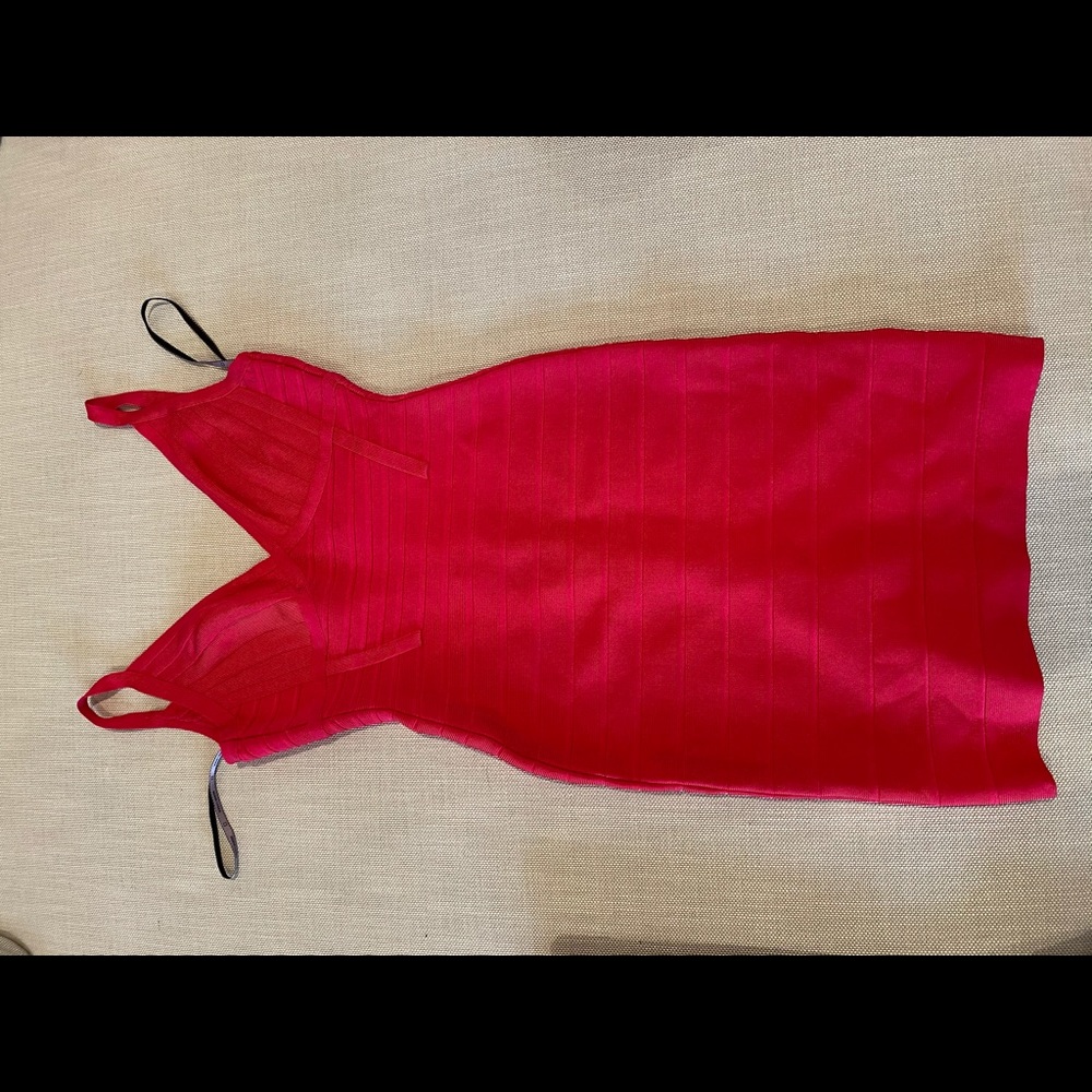 Herve leger pink mini dress size XS